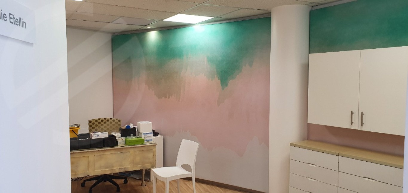 Brick Office with Acoustic Partition