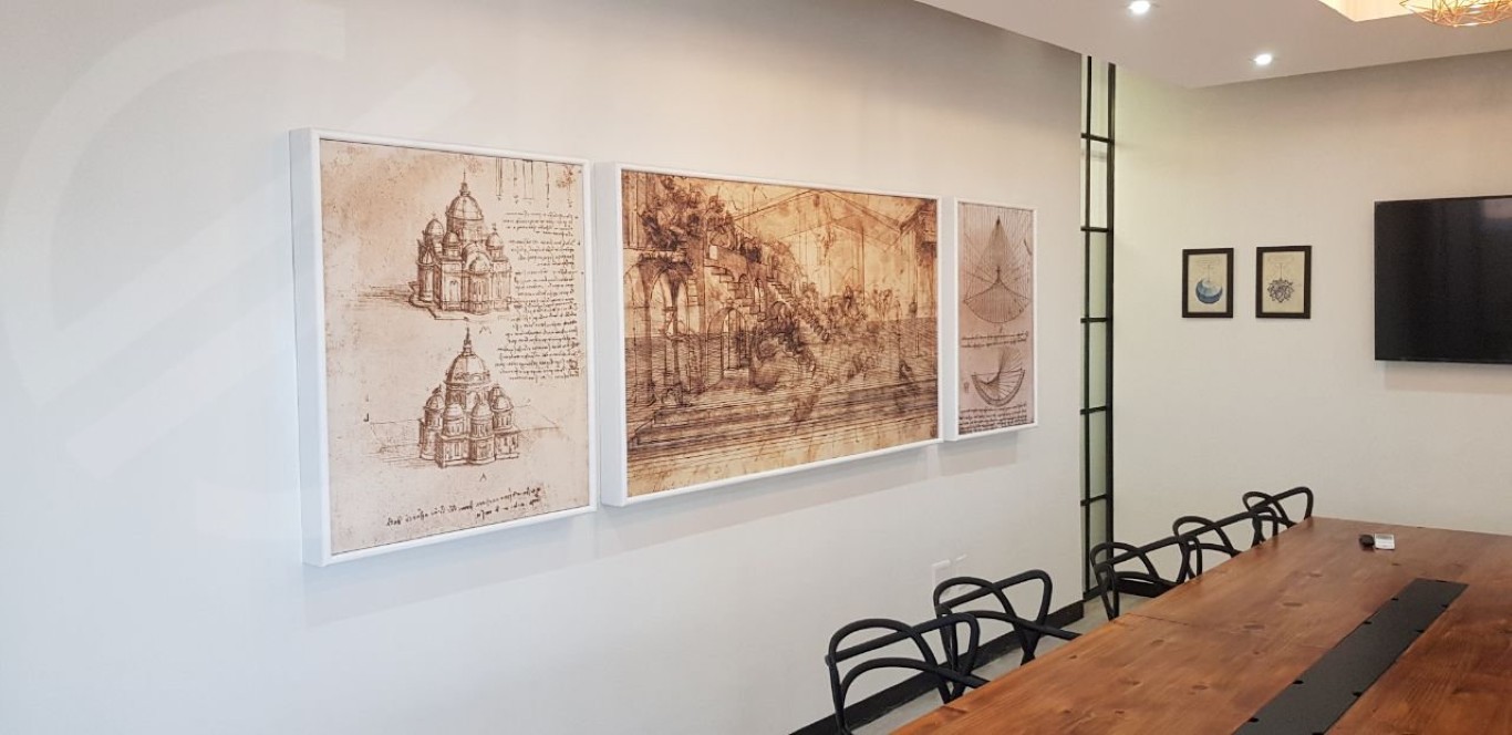 Medical Office with Gradient Wall Art