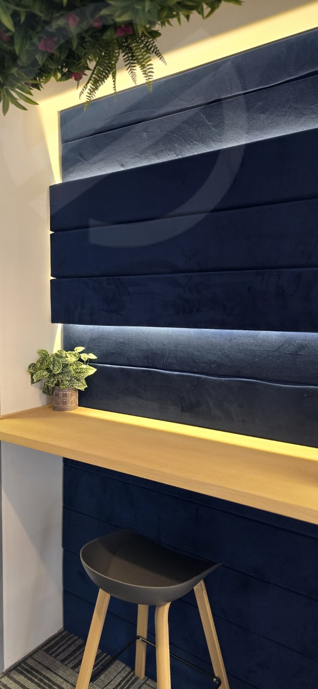 Wooden Slat Wall with Living Elements
